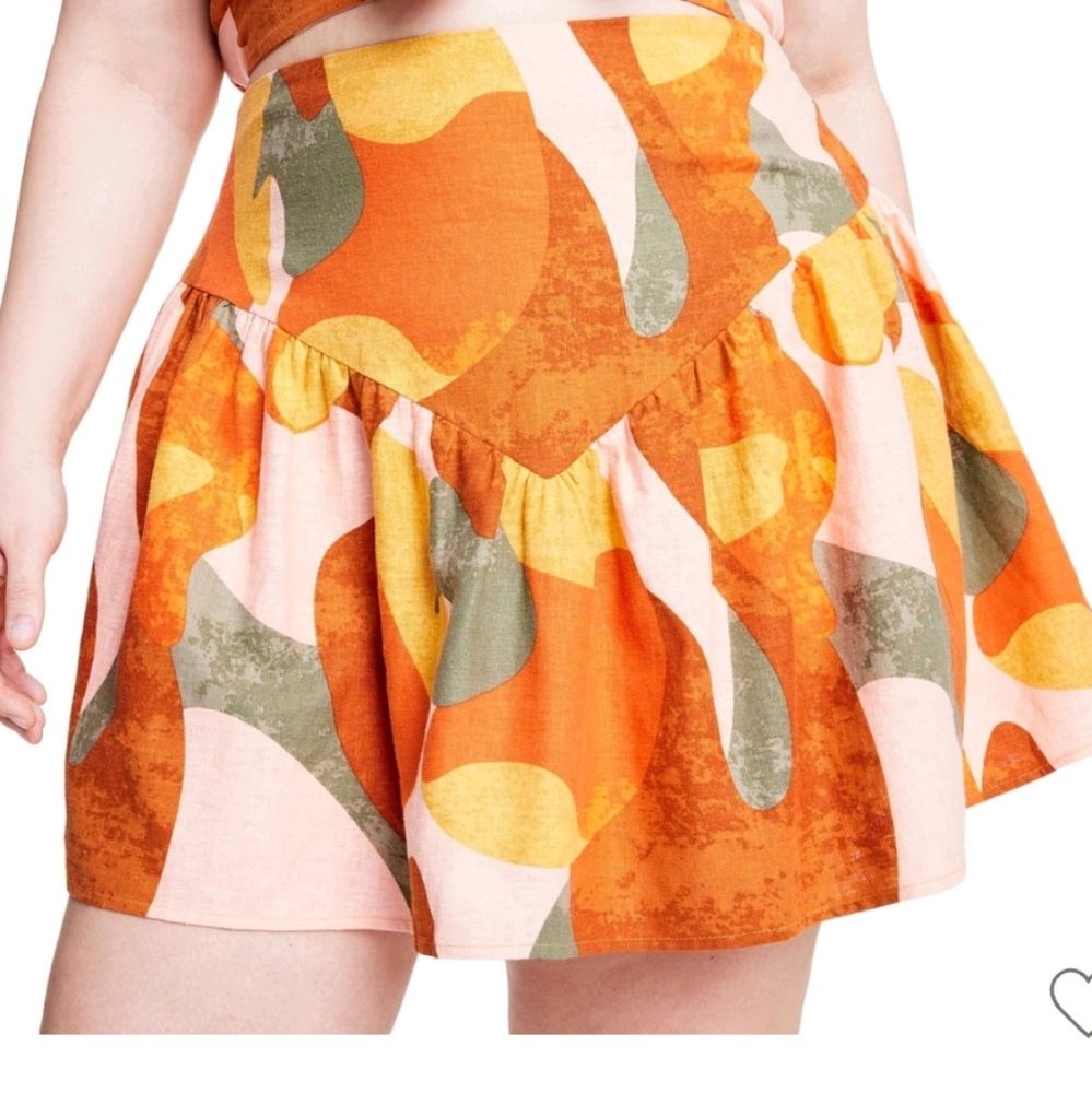 NWT Fe Noel Mixed Paint Print Mini Skirt